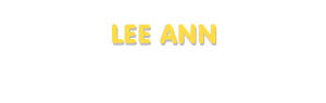 Der Vorname Lee Ann